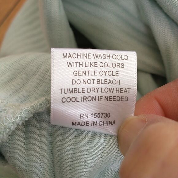 Jane+Delancey Sweatshirt Top Womens 2X Green Short Sleeve Cozy Comfy Stretch - Picture 9 of 9